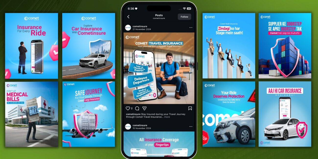 MDX Digitals manages Cometinsure social media presence through creative content, consistent branding, and audience-focused strategies designed to increase engagement and online visibility.