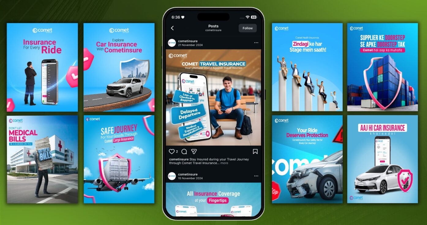 MDX Digitals manages Cometinsure social media presence through creative content, consistent branding, and audience-focused strategies designed to increase engagement and online visibility.