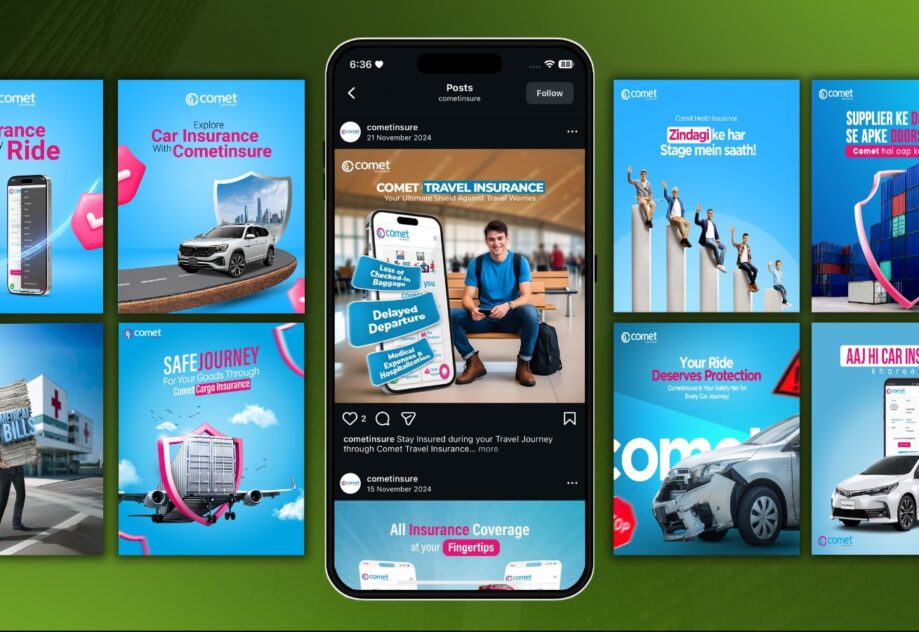 MDX Digitals manages Cometinsure social media presence through creative content, consistent branding, and audience-focused strategies designed to increase engagement and online visibility.