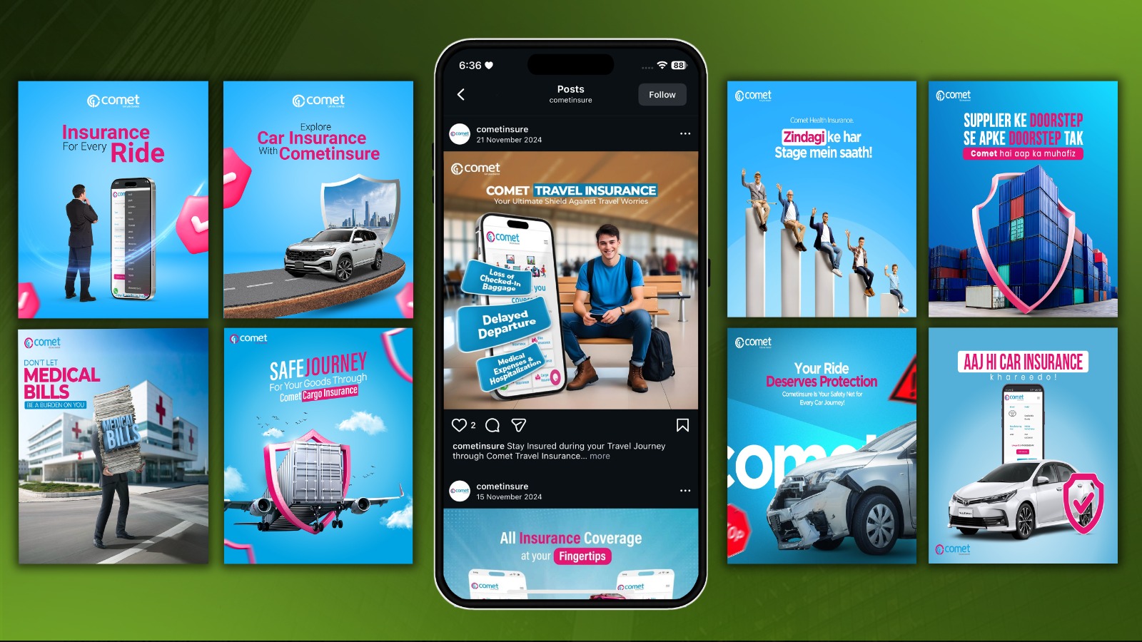 MDX Digitals manages Cometinsure social media presence through creative content, consistent branding, and audience-focused strategies designed to increase engagement and online visibility.